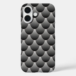 Zwarte en grijze schalen iPhone 16 hoesje
