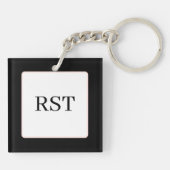 Zwarte en grijze schalen sleutelhanger (Achterkant)