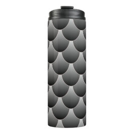 Zwarte en grijze schalen thermosbeker