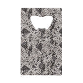 Zwarte en grijze slang creditkaart flessenopener (Achterkant)