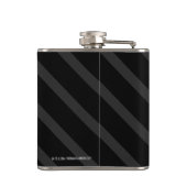 Zwarte en grijze strepen-Groomsmen Heupfles (Achterkant)