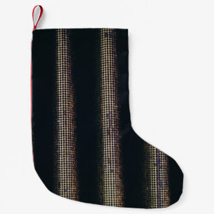 Zwarte en grijze textiel kleine kerstsok