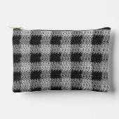 Zwarte en grijze tinten Plaid Artisan Haakprint Etui (Voorkant)