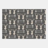 Zwarte en grijze vlekhoofden en geweien inpakpapier vel (Voorkant)