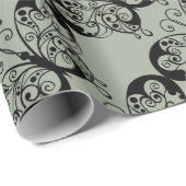 Zwarte en grijze vlinder cadeaupapier (Rol Hoek)