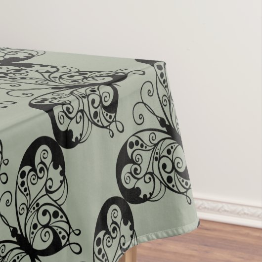 Zwarte en grijze vlinder tafelkleed (Voorbeeld)