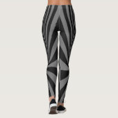 Zwarte en grijze wervelontwerp leggings (Achterkant)