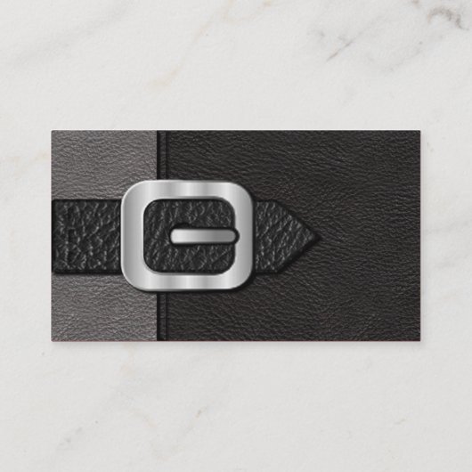 Zwarte en grijze zadeltas visitekaartje (Achterkant)