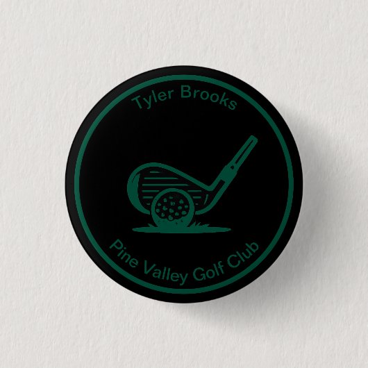 Zwarte en groene aangepaste golf Button (Voorkant)