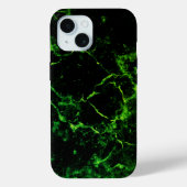 Zwarte en Groene Abstracte Aangepaste Telefoon Dra Case-Mate iPhone Case (Achterkant)