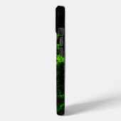 Zwarte en Groene Abstracte Aangepaste Telefoon Dra Case-Mate iPhone Case (Achterkant / Links)