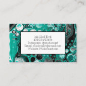 Zwarte en groene blauwe kunst visitekaartje (Achterkant)