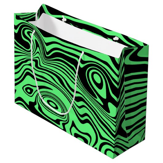 Zwarte en groene cadeautas (Voorkant Gekanteld)