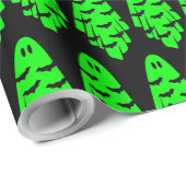 Zwarte en groene geest cadeaupapier (Rol Hoek)