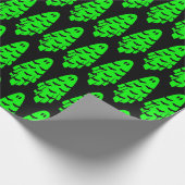 Zwarte en groene geest cadeaupapier (Hoek)