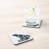 Zwarte en groene giftige kunstkikker bier onderzetter (Rechterzijde)