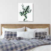 Zwarte en groene giftige kunstkikker canvas afdruk (Insitu (Slaapkamer))