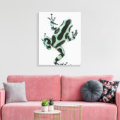 Zwarte en groene giftige kunstkikker canvas afdruk (Insitu (Woonkamer))