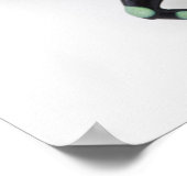 Zwarte en groene giftige kunstkikker poster (Hoek)