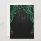 Zwarte en groene heks en shimmer Curtains Hallowee Kaart (Achterkant)