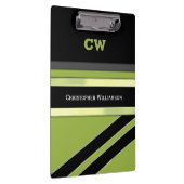 Zwarte en groene initialen kantoor klembord (Rechts)