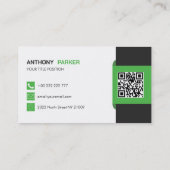 Zwarte en groene lijnen visitekaartje (Achterkant)