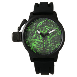 Zwarte en groene marmer, horloge