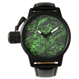 Zwarte en groene marmer, horloge