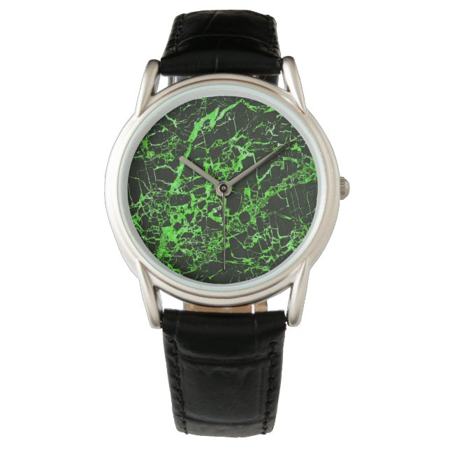 Zwarte en groene marmer, horloge (Voorkant)