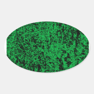 Zwarte en groene marmer Oval Sticker