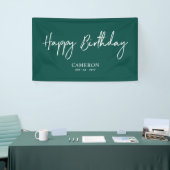 Zwarte en groene, minimale aangepaste, Happy Birth Spandoek (Beurs)