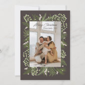 Zwarte en groene moderne kerstkaart kaart (Voorkant)