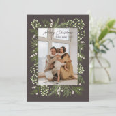 Zwarte en groene moderne kerstkaart kaart (Staand voorkant)