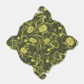 Zwarte en groene Natuur geïllustreerd Floral Patte Bedankdoosjes (Uitgevouwen)