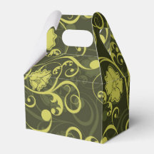 Zwarte en groene Natuur geïllustreerd Floral Patte