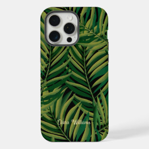 Zwarte en groene palmbladeren esthetiek iPhone 15 pro max case
