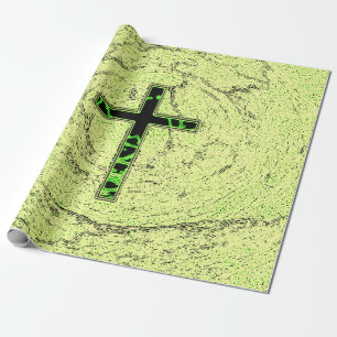 ZWARTE EN GROENE RUIMTE MET MARBLE ACHTERGROND CADEAUPAPIER