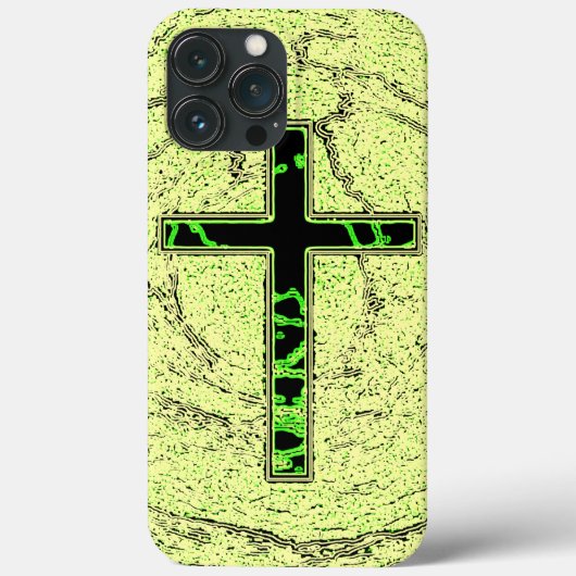 ZWARTE EN GROENE RUIMTE MET MARBLE ACHTERGROND Case-Mate iPhone CASE (Achterkant)
