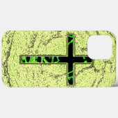 ZWARTE EN GROENE RUIMTE MET MARBLE ACHTERGROND Case-Mate iPhone CASE (Achterkant (horizontaal))