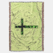ZWARTE EN GROENE RUIMTE MET MARBLE ACHTERGROND DEKEN (Voorkant Verticaal)