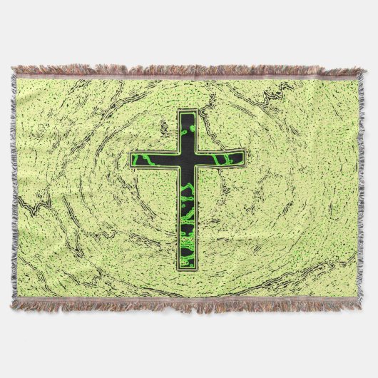 ZWARTE EN GROENE RUIMTE MET MARBLE ACHTERGROND DEKEN (Voorkant)