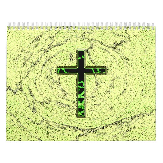 ZWARTE EN GROENE RUIMTE MET MARBLE ACHTERGROND KALENDER (Hoes)
