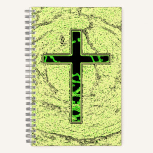 ZWARTE EN GROENE RUIMTE MET MARBLE ACHTERGROND NOTITIEBOEK