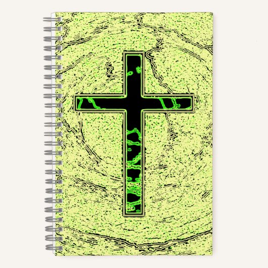 ZWARTE EN GROENE RUIMTE MET MARBLE ACHTERGROND NOTITIEBOEK (Voorkant)