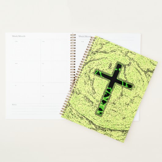 ZWARTE EN GROENE RUIMTE MET MARBLE ACHTERGROND PLANNER (Display)