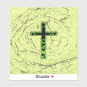 ZWARTE EN GROENE RUIMTE MET MARBLE ACHTERGROND STICKER (Vel)