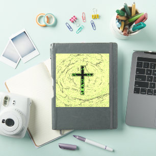 ZWARTE EN GROENE RUIMTE MET MARBLE ACHTERGROND STICKER