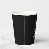 Zwarte en groene schoolkleuren afstudeerfeest papieren bekers (Rechts)