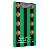 Zwarte en groene streep, Basketball Coach, naam Klembord (Rechts)