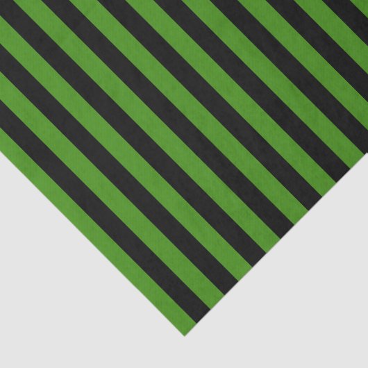 Zwarte en groene strepen tissuepapier (Detail)